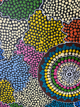 Load image into Gallery viewer, &quot;Waterholes Drying up in the Desert&quot; Roxanne Napaljarri Collins 101cm x 101cm
