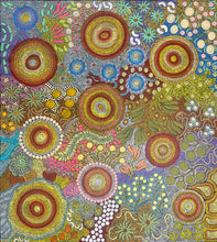 Load image into Gallery viewer, &quot;Budgerigar Dreaming &amp; Bush Tucker Story&quot; Julieanne Nungurrayi Turner 132cm x 110cm
