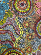 Load image into Gallery viewer, &quot;Budgerigar Dreaming &amp; Bush Tucker Story&quot; Julieanne Nungurrayi Turner 91cm x 120cm
