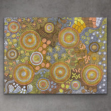 Load image into Gallery viewer, &quot;Budgerigar Dreaming &amp; Bush Tucker Story&quot; Julieanne Nungurrayi Turner 91cm x 121cm
