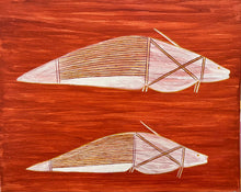 Load image into Gallery viewer, &quot;Nailfish&quot; by Lamech Nayingul (Arnhem Land) 40cm x 50cm * (Pick Up Only)
