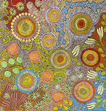 Load image into Gallery viewer, &quot;Budgerigar Dreaming and Bush Tucker Story&quot; Julieanne Nungurrayi Turner 70cm x 68cm
