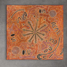 Load image into Gallery viewer, &quot;Bushfire Dreaming&quot; Selina Napaljarri Malbunka 83cm x 87cm
