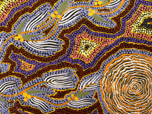 Load image into Gallery viewer, &quot;Bush Tucker Dreaming&quot; Elizabeth Stockman 72cm x 43cm
