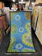 Load image into Gallery viewer, &quot;Water Dreaming&quot; Vivienne Nakamarra Kelly 200cm x 103cm
