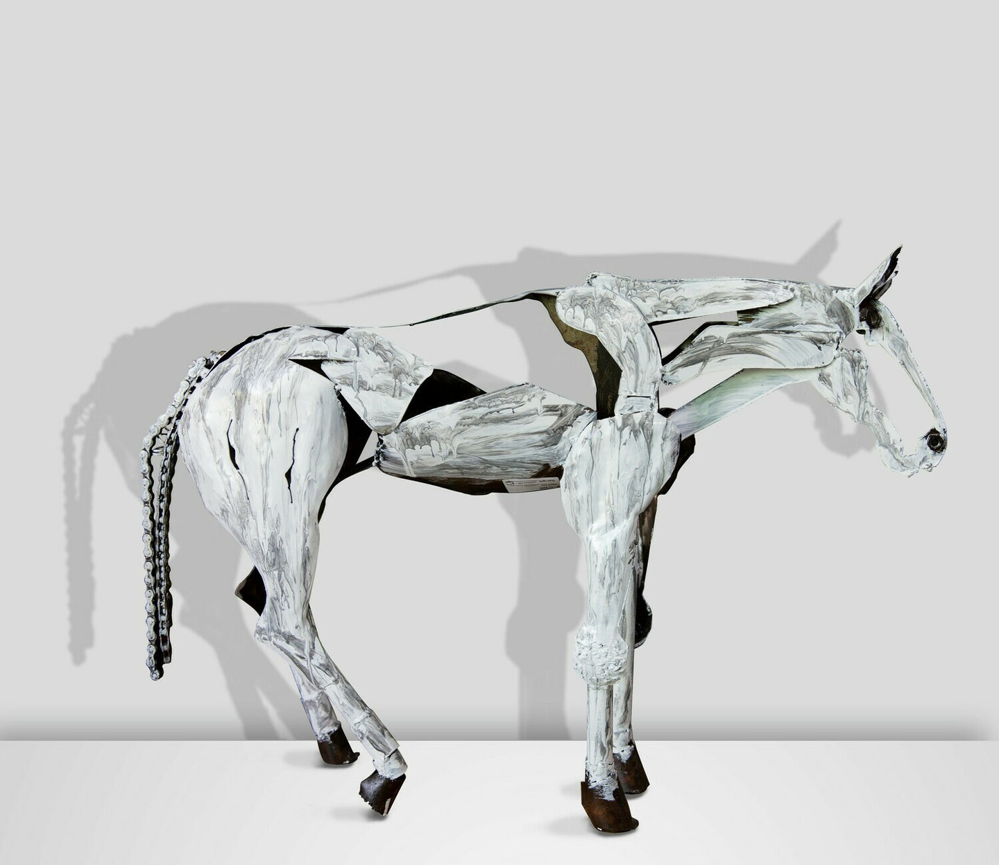 White Horse Metal Sculpture