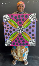 Load image into Gallery viewer, &quot;Bush Tuckers Dreaming&quot; Debra Nangala McDonald 60cm x 60cm *
