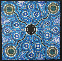 Load image into Gallery viewer, Felicia Wilson (Oodnadatta) 61cm x 61cm &quot;When The Rain Filled Up Waterholes&quot;
